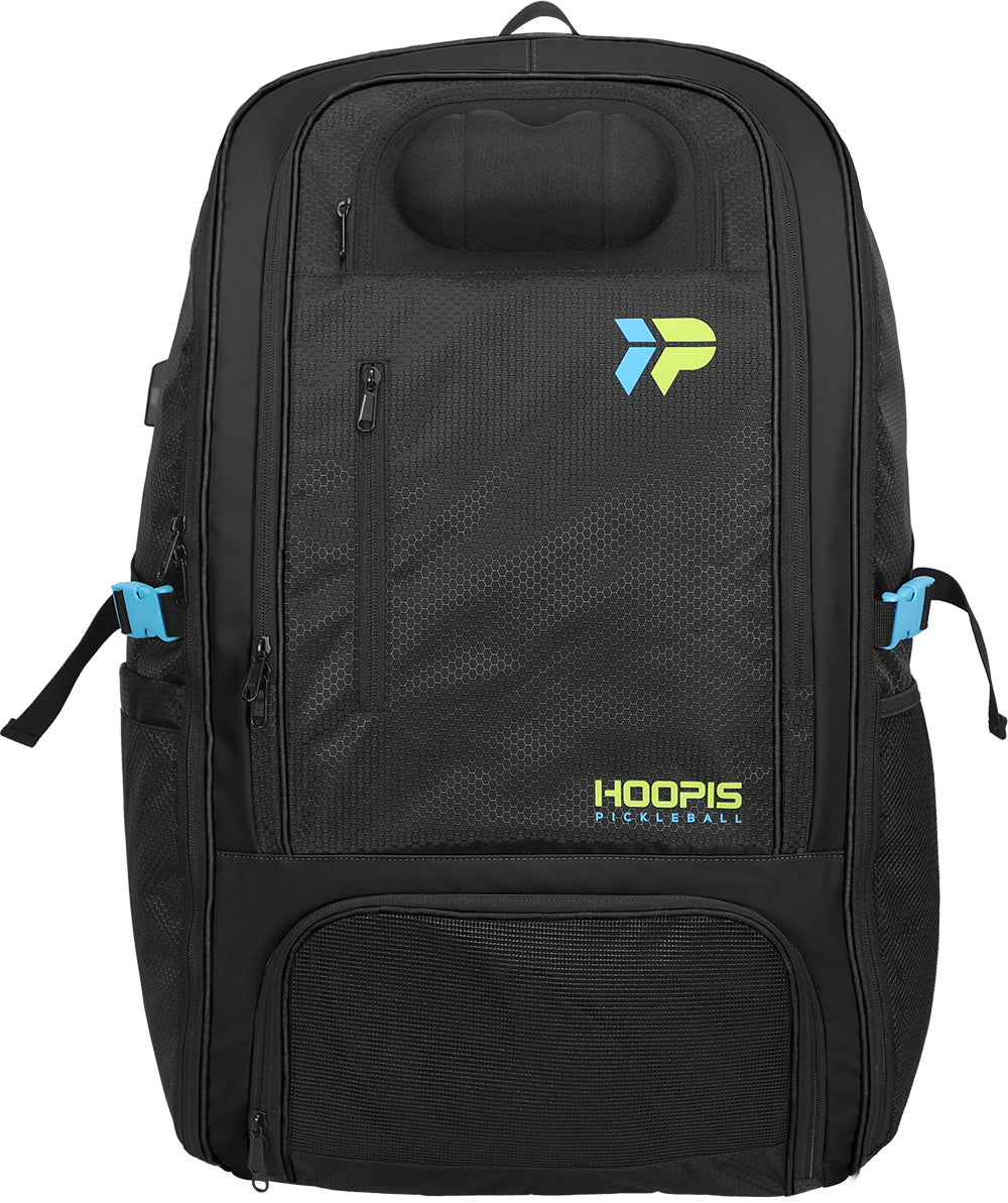 Hoopis Pickleball Backpack with Ventilated Shoe Compartment- Extra Large Tour Style 4+ Paddle