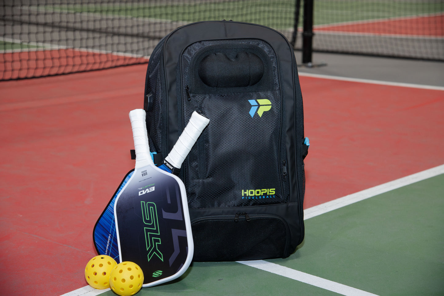 Hoopis Pickleball Backpack with Ventilated Shoe Compartment- Extra Large Tour Style 4+ Paddle
