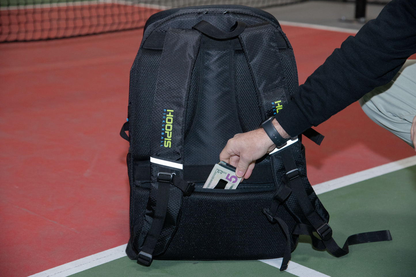 Hoopis Pickleball Backpack with Ventilated Shoe Compartment- Extra Large Tour Style 4+ Paddle